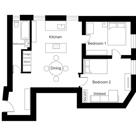 Appartamento Modernes Design-apartment Mit Grosser Kueche In Augsburger Altstadt Kapuzinergasse *